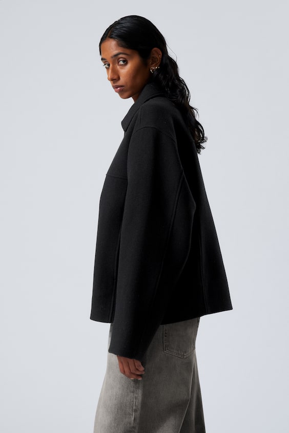 HM Kurze Jacke Aus Wollmischung