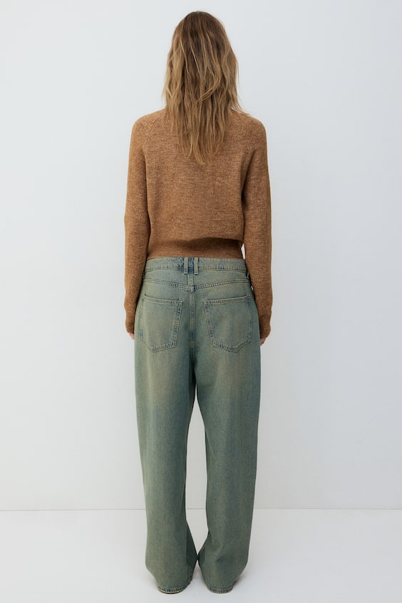 HM Kurzer Feinstrick-Pullover