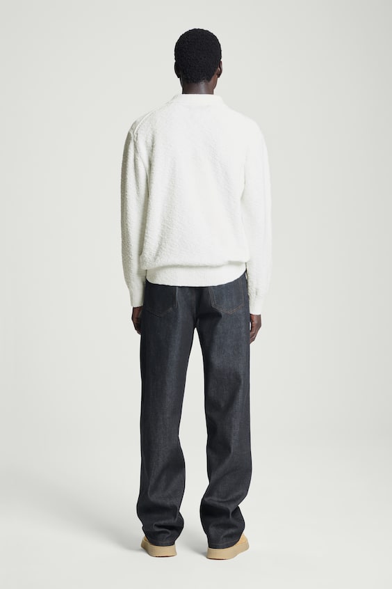 HM LANGÄRMLIGES BOUCLÉ-POLOSHIRT