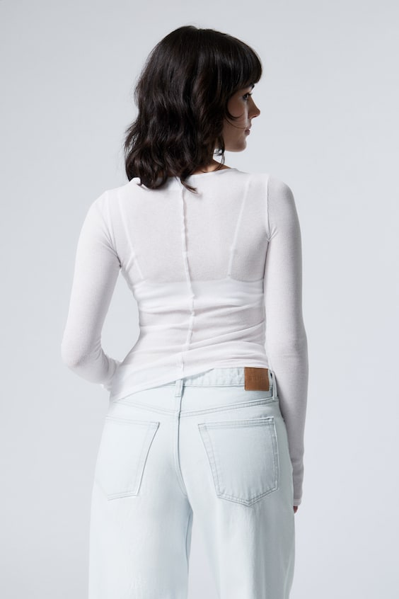 HM Langärmliges Top Mit Stehkragen