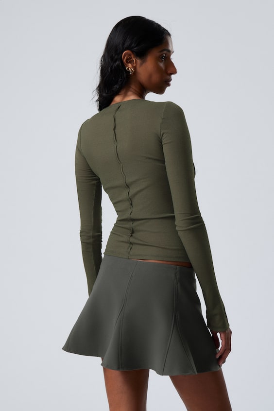 HM Langärmliges Top Mit Stehkragen