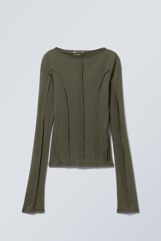 HM Langärmliges Top Mit Stehkragen