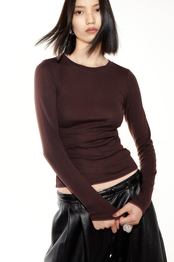 HM Langarmshirt Aus Jersey