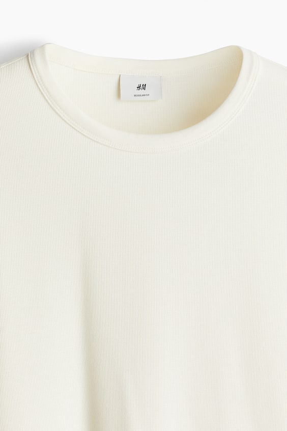 HM Langarmshirt Mit Waffelstruktur In Regular Fit