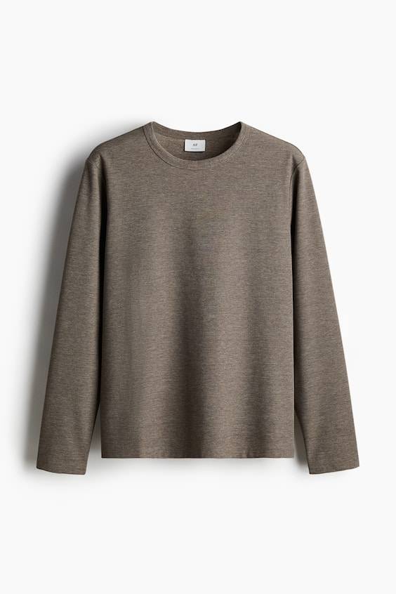 HM Langarmshirt Mit Waffelstruktur In Regular Fit