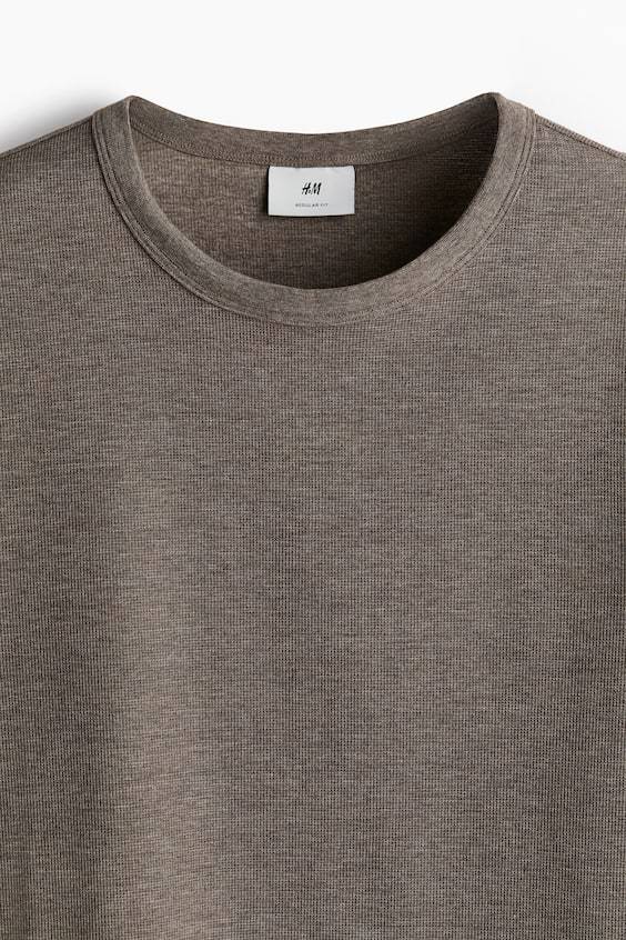 HM Langarmshirt Mit Waffelstruktur In Regular Fit