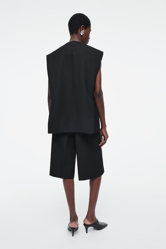 HM LANGE TWILL-WESTE AUS WOLL-MIX