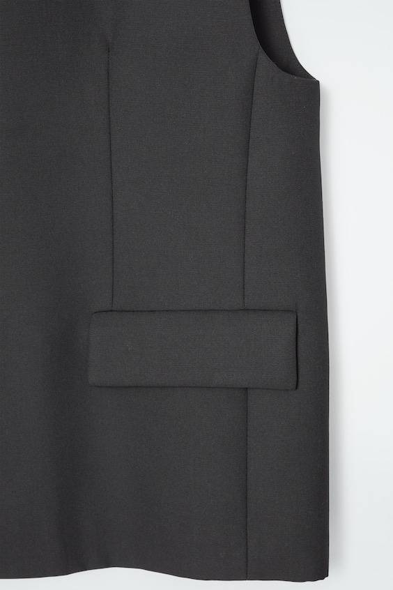 HM LANGE TWILL-WESTE AUS WOLL-MIX