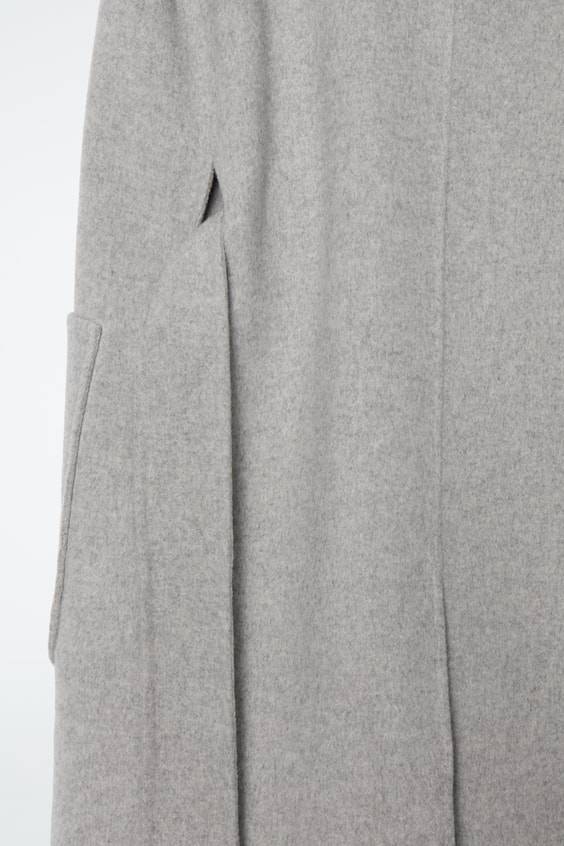 HM LANGE WESTE AUS DOUBLEFACE-WOLLE