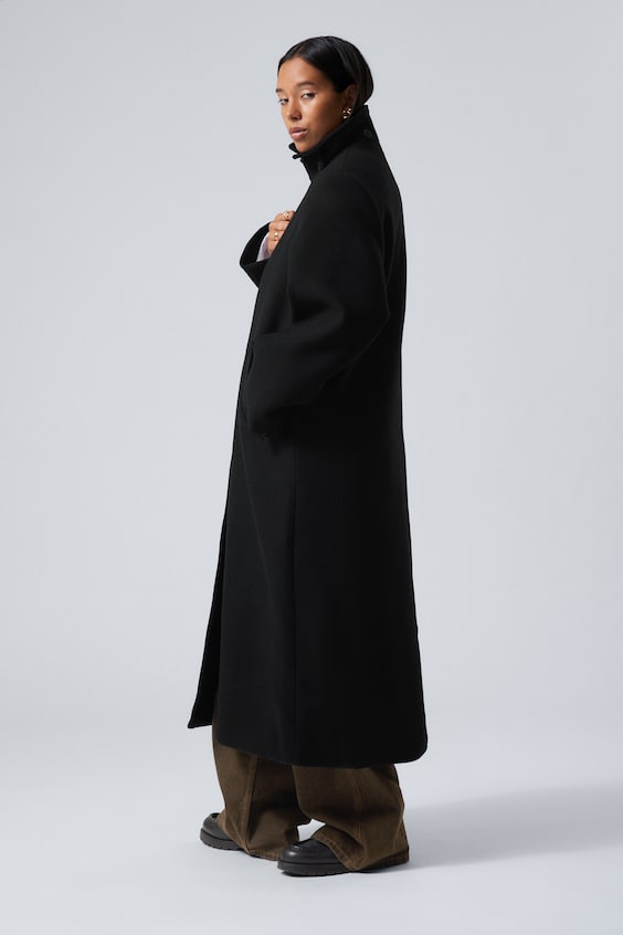 HM Langer Oversized-Mantel Aus Wollmischung