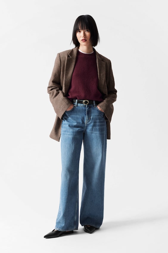 HM Locker Geschnittener Strickpullover