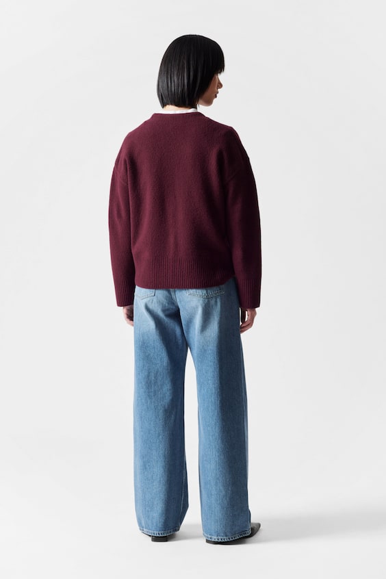 HM Locker Geschnittener Strickpullover