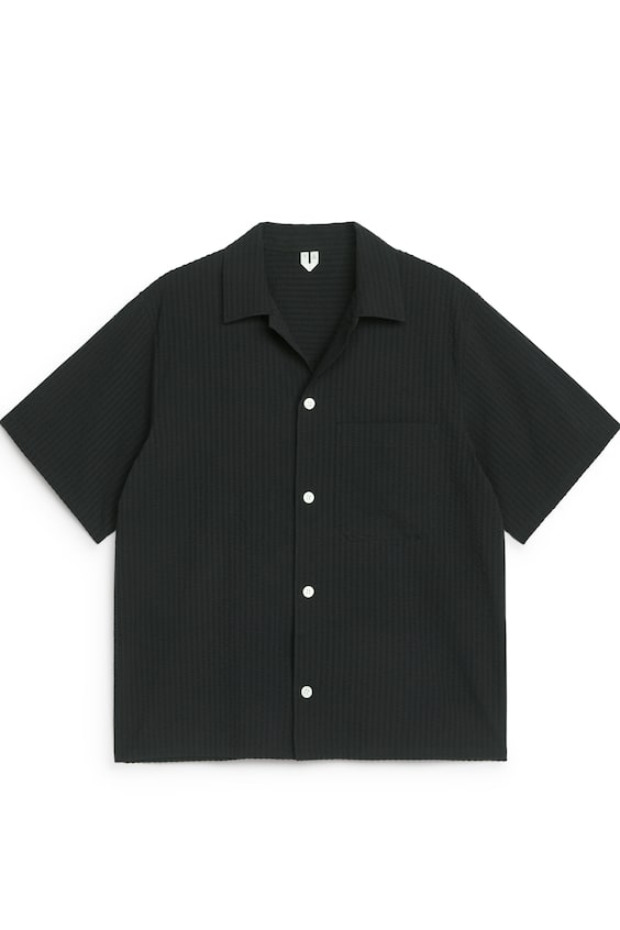 HM Locker Geschnittenes Seersucker-Hemd