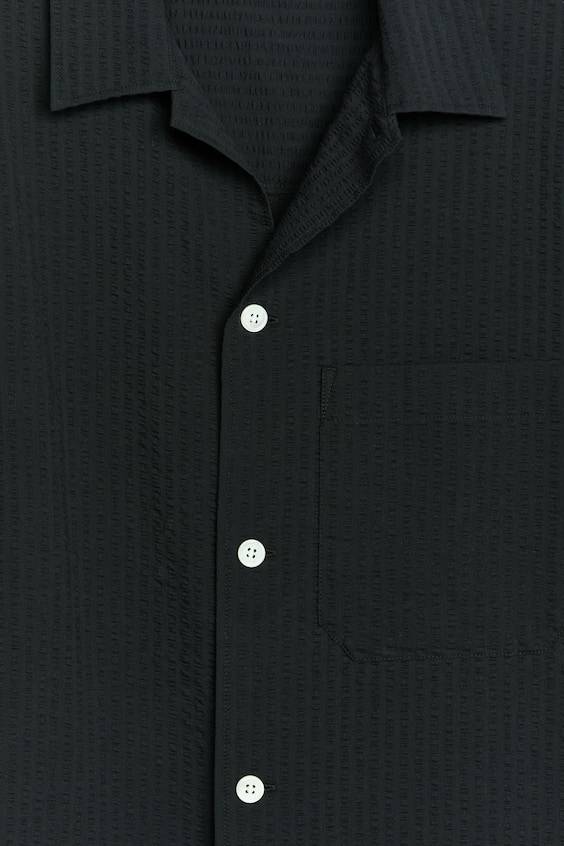 HM Locker Geschnittenes Seersucker-Hemd