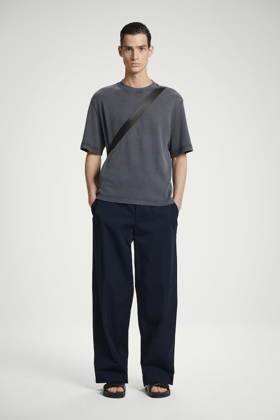 HM LOCKER GESCHNITTENES T-SHIRT AUS WAFFEL-JERSEY