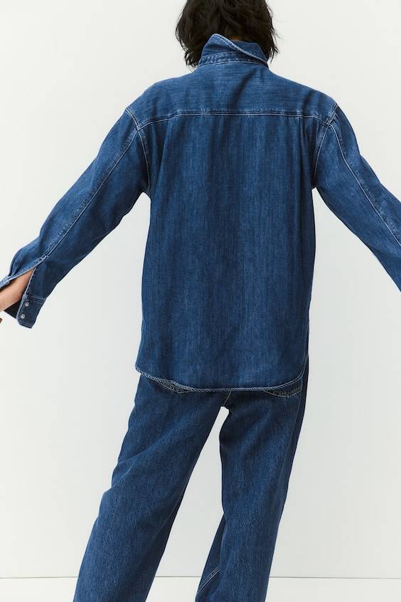 HM Lockere Jeansbluse