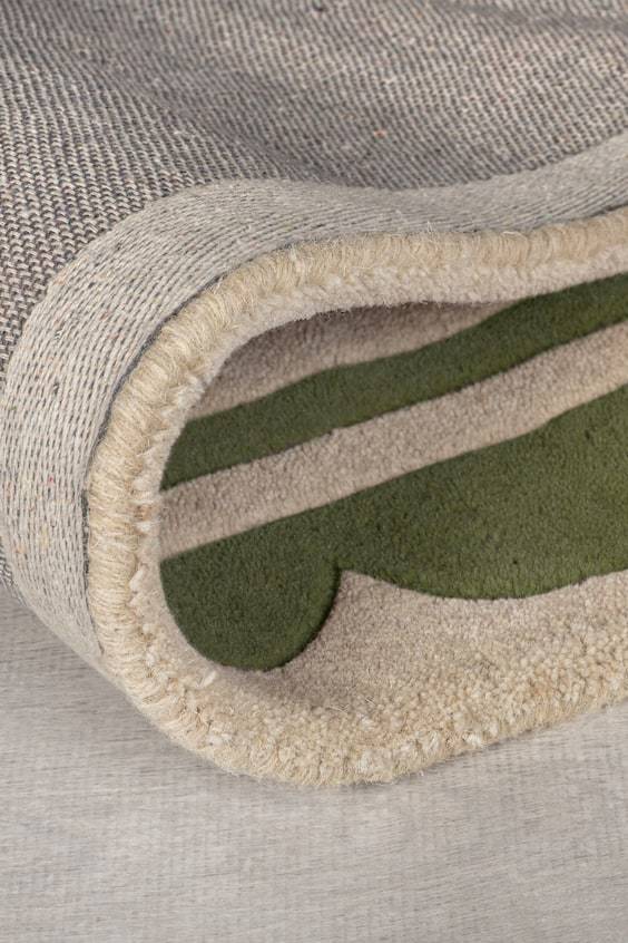 HM Lois Scallop Border Wollteppich Circle Rug