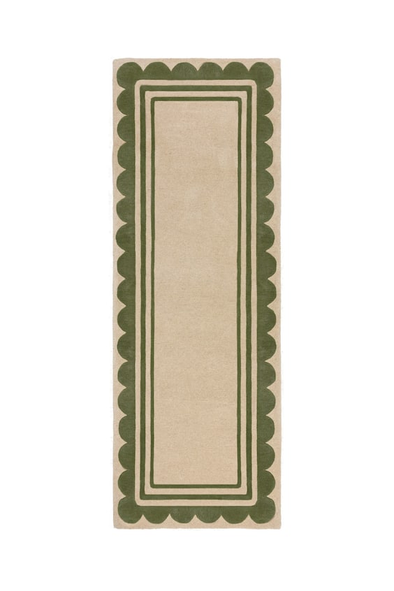 HM Lois Scallop Border Wool Runner