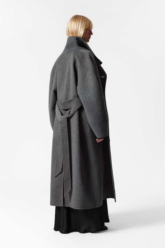 HM Mantel Aus Woll-Mix Mit Tunnelkragen
