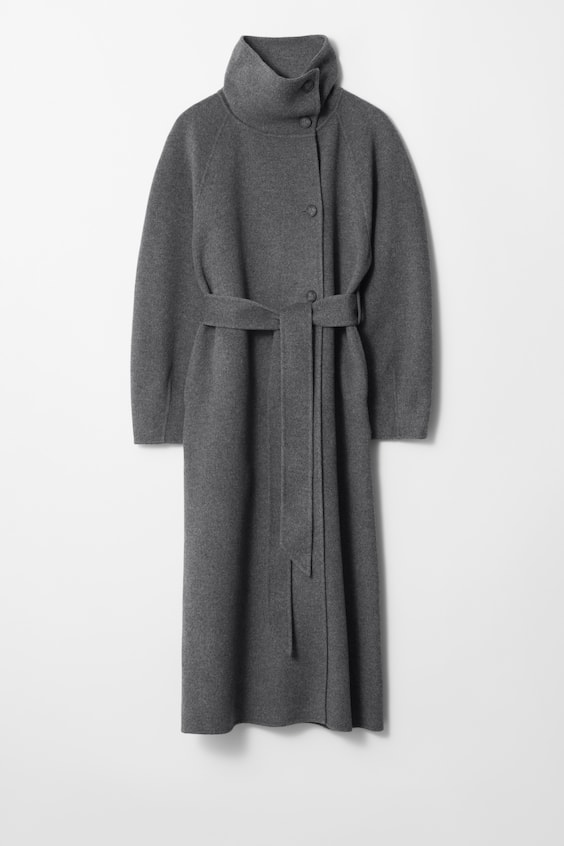 HM Mantel Aus Woll-Mix Mit Tunnelkragen