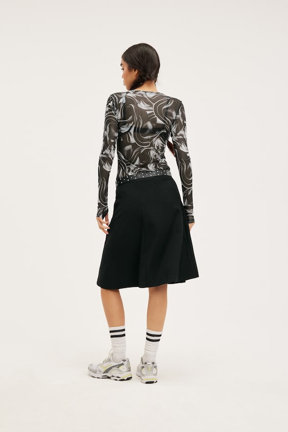 HM Mesh-Langarmshirt Mit Daumenlöchern