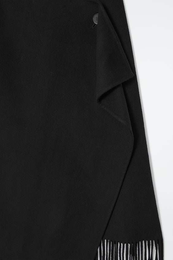 HM MIDI-WICKELROCK AUS WOLLE MIT FRANSEN