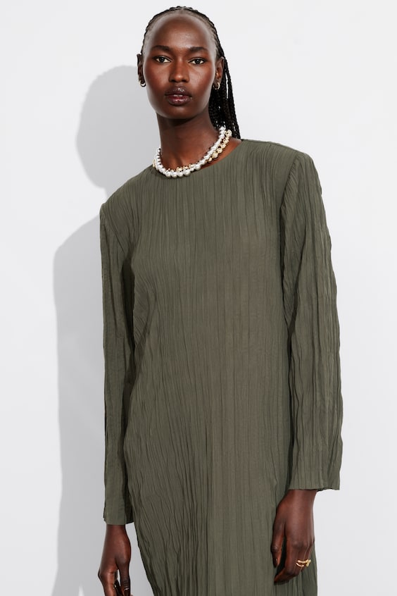 HM Midikleid In Knitteroptik