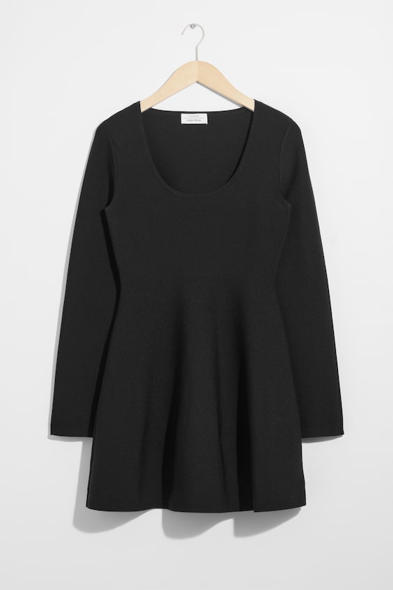 HM Mini-Strickkleid Mit Schößchen