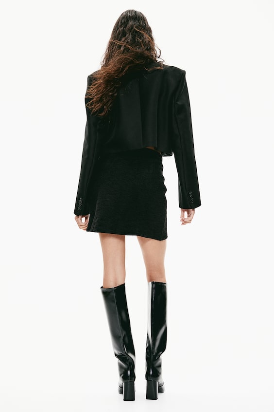 HM Minirock Aus Strukturstoff