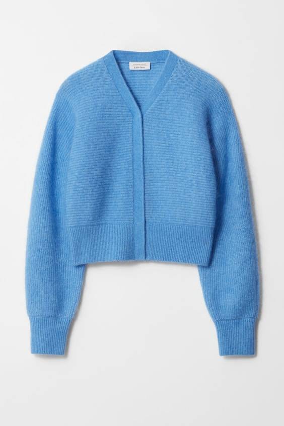 HM Mohair-Blend Rib-Knit Cardigan