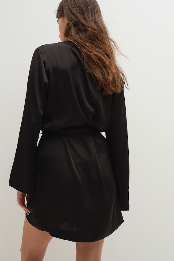 HM Morgenmantel Aus Satin