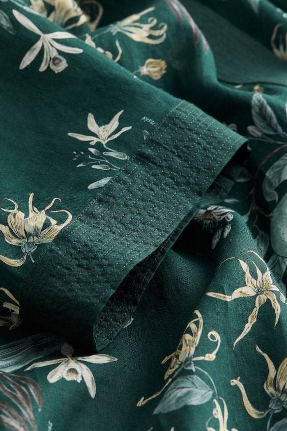 HM Morgenmantel Mit Botanikprint