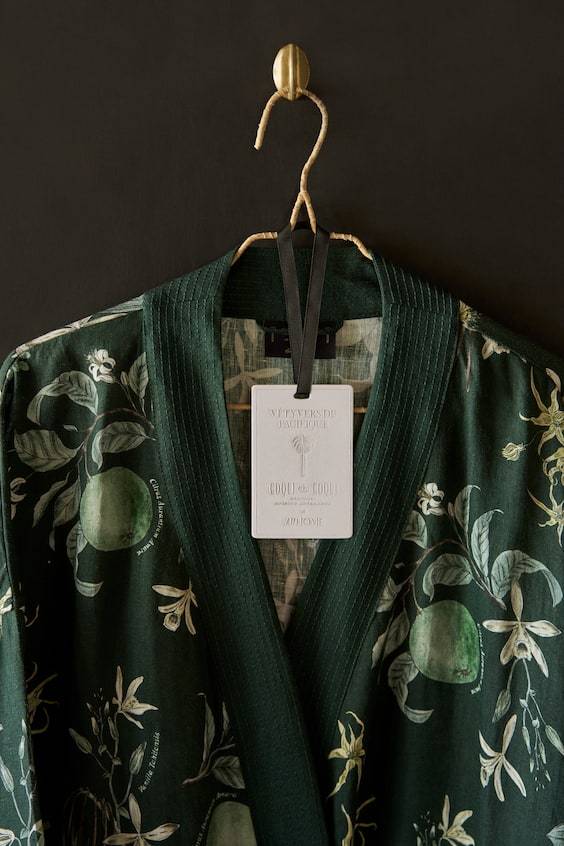 HM Morgenmantel Mit Botanikprint