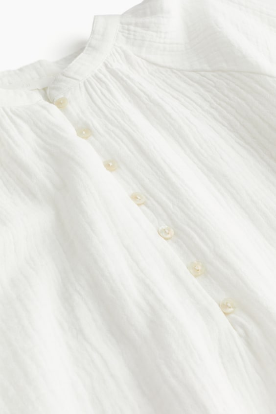 HM Musselinbluse Mit Ballonärmeln