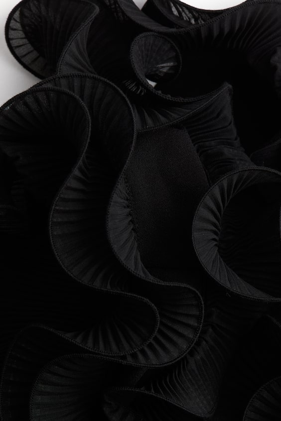 HM One-Shoulder-Kleid Mit Volantbesatz