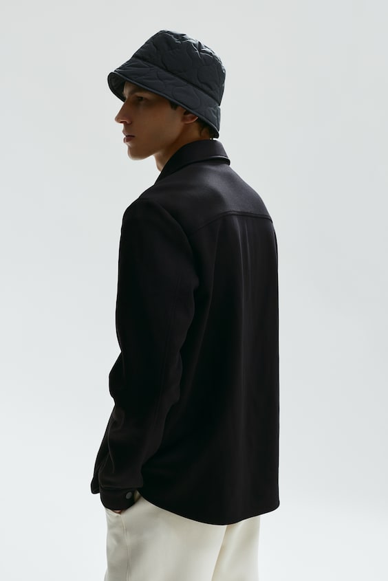 HM Overshirt Aus Scuba In Regular Fit