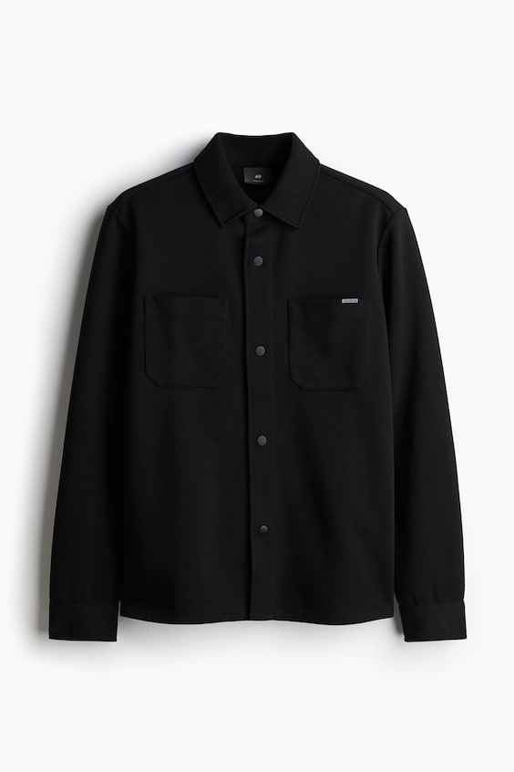 HM Overshirt Aus Scuba In Regular Fit