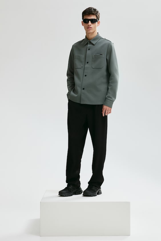 HM Overshirt Aus Scuba In Regular Fit