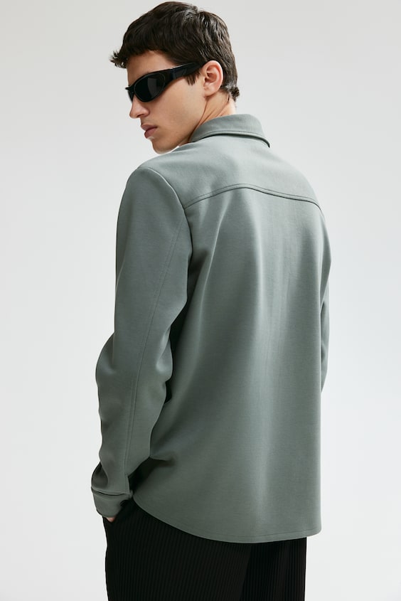 HM Overshirt Aus Scuba In Regular Fit