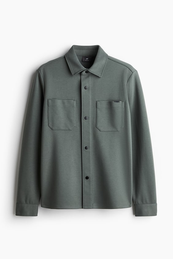 HM Overshirt Aus Scuba In Regular Fit