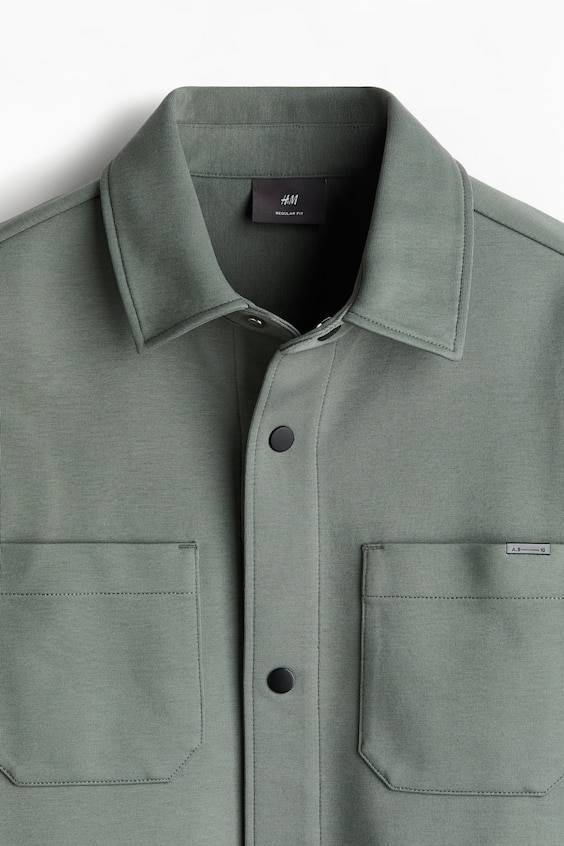 HM Overshirt Aus Scuba In Regular Fit
