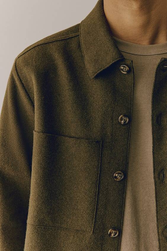 HM Overshirt Aus Wollmix Regular Fit