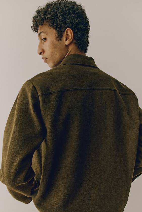 HM Overshirt Aus Wollmix Regular Fit