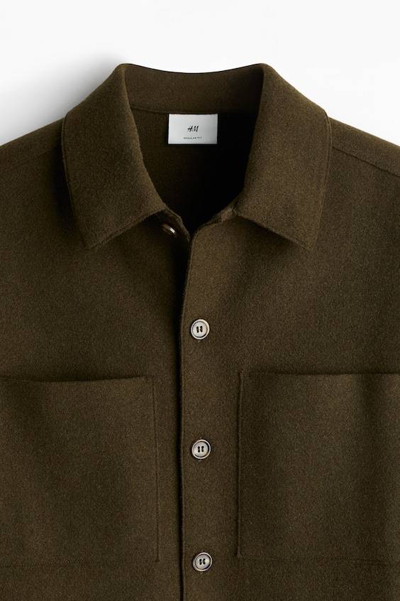 HM Overshirt Aus Wollmix Regular Fit