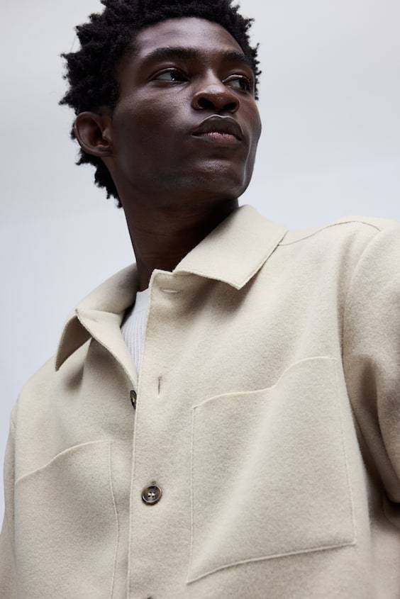 HM Overshirt Aus Wollmix Regular Fit