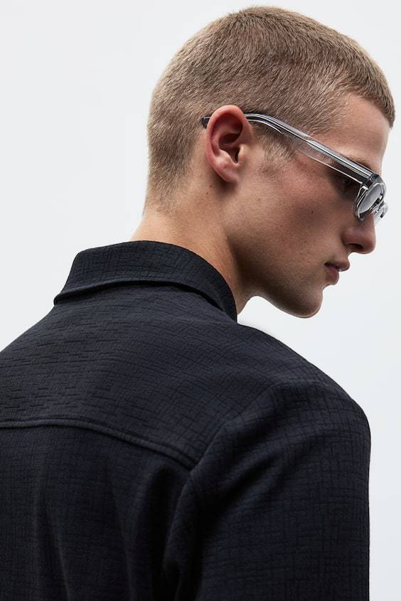 HM Overshirt Mit Struktur In Regular Fit