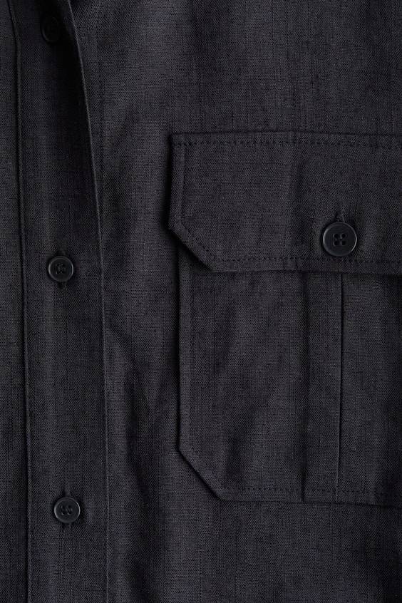 HM Oversized Cargobluse Aus Leinenmix