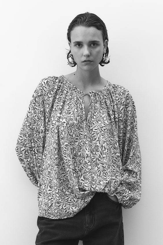 HM Oversized Crêpe-Bluse