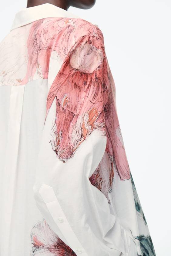 HM OVERSIZED-HEMDBLUSENKLEID MIT BLUMEN-PRINT