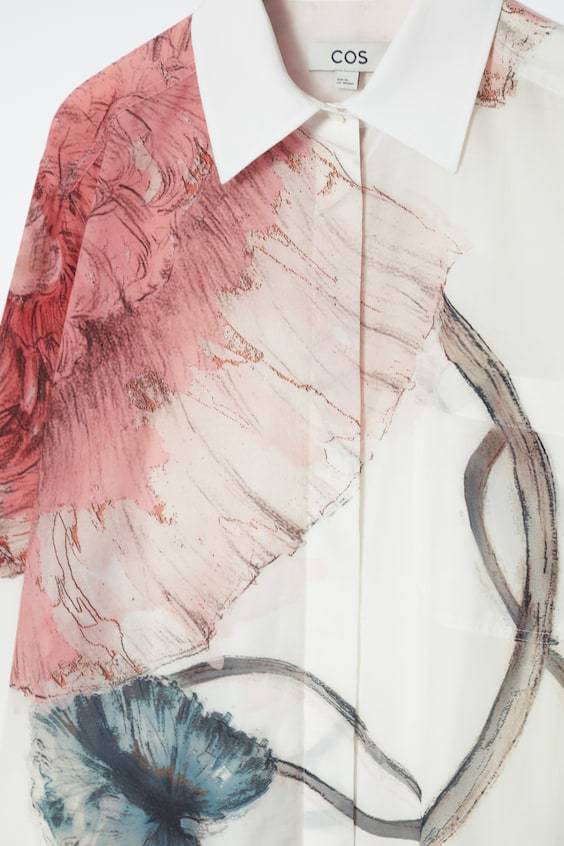 HM OVERSIZED-HEMDBLUSENKLEID MIT BLUMEN-PRINT